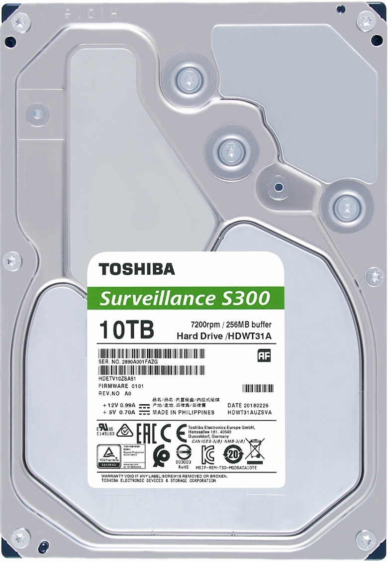 Представлены жесткие диски Toshiba V300 и S300