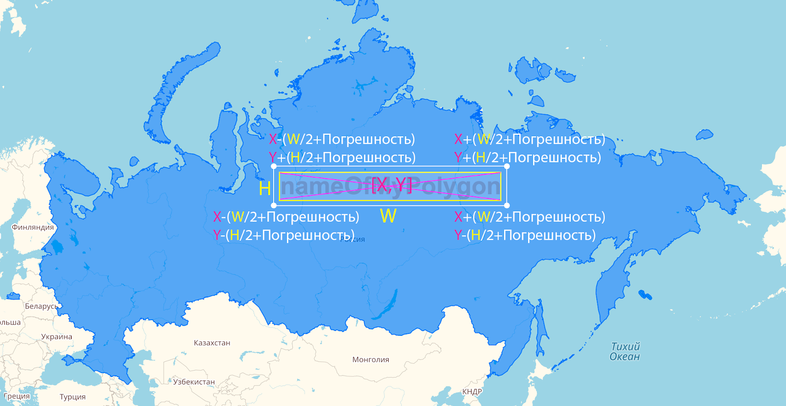 Сколько математики нужно, чтобы подписать многоугольник в JS API Яндекс.Карт - 13