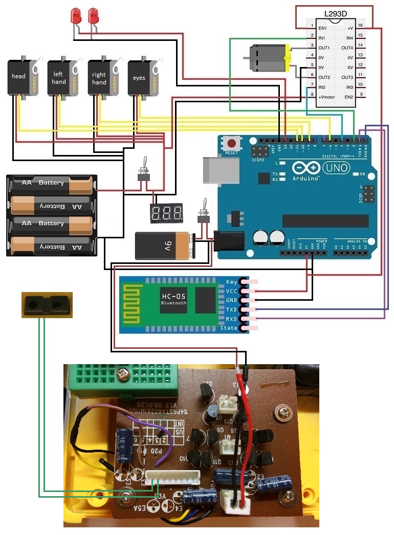 WALL-E на базе Arduino UNO c управлением по Bluetooth - 9