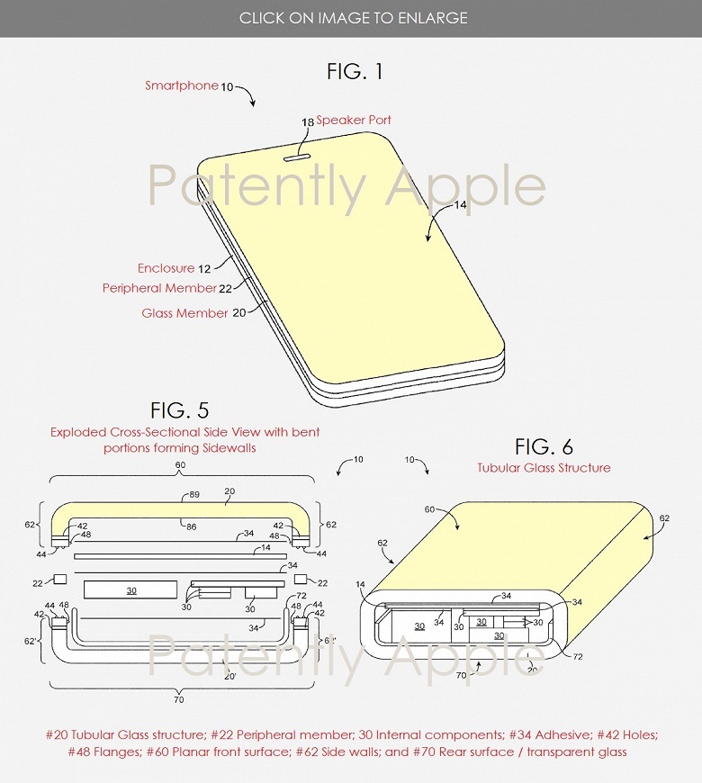 Apple патентует в Европе смартфон в стеклянном корпусе