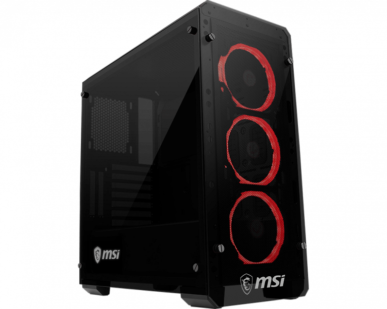 MSI Mag Pylon — компьютерный корпус со стеклянными панелями и тремя предустановленными вентиляторами с подсветкой - 1