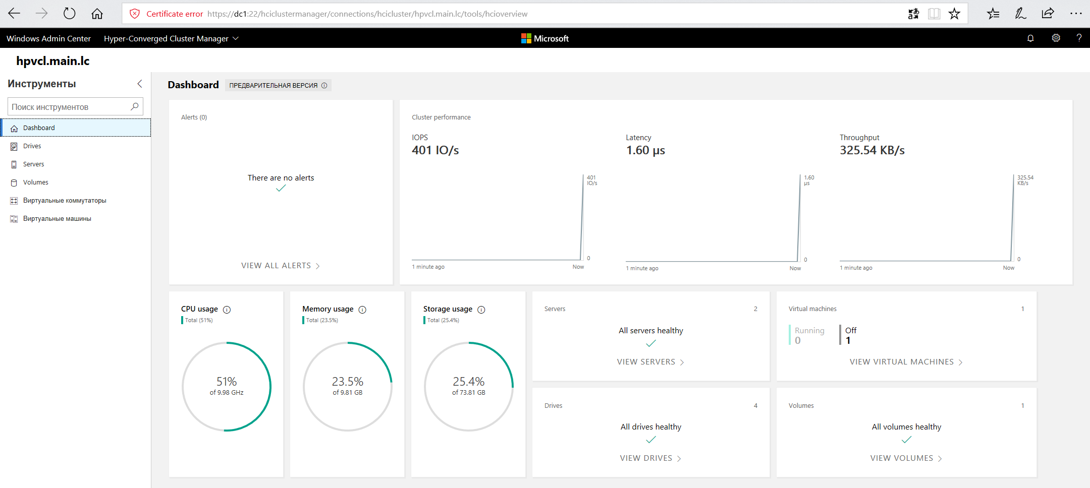 Кластер Hyper-v из двух нод, без внешнего хранилища или гиперконвергенция на коленке - 9 Кластер Hyper-v из двух нод, без внешнего хранилища или гиперконвергенция на коленке - 9