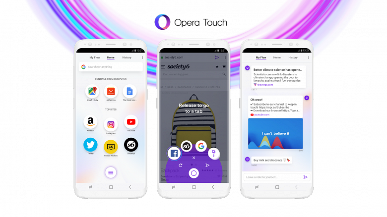 Opera Touch — новый мобильный браузер, оптимизированный для управления одной рукой - 1