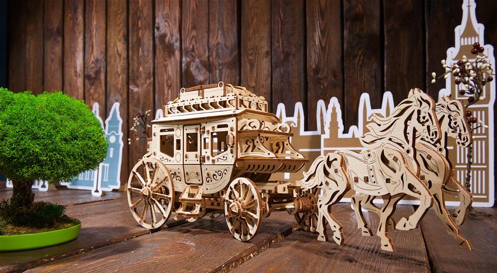 Новые конструкторы Ugears: от дилижанса до пистолета - 1