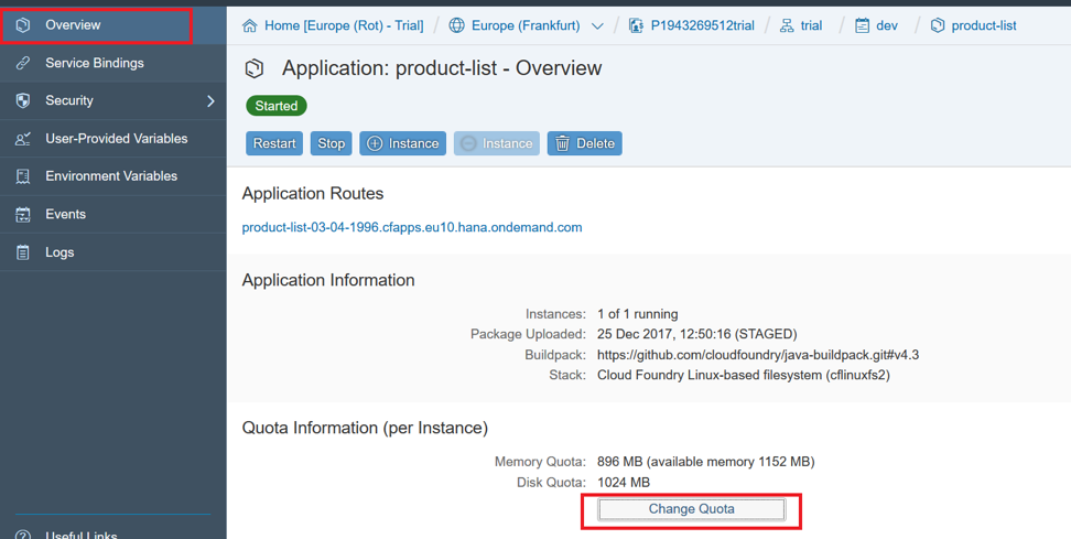 Руководство по разработке облачных приложений с помощью SAP Cloud Platform и Cloud Foundry - 44