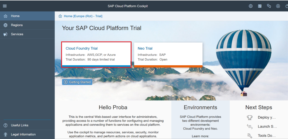 Руководство по разработке облачных приложений с помощью SAP Cloud Platform и Cloud Foundry - 1