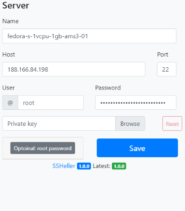 Установка OpenVPN в несколько кликов - 13 SSHeller servers add