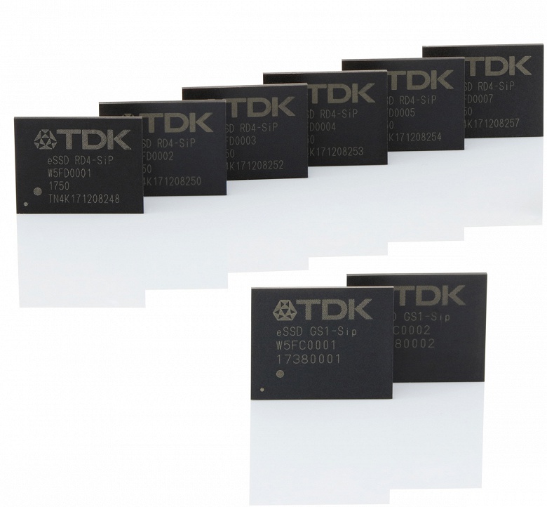 TDK использует флэш-память SLC NAND во встраиваемых картах памяти ESRD4 и твердотельных накопителях ESS1B и SNS1B - 1 Встраиваемые карты памяти серии ESRD4 и встраиваемые твердотельные накопители серии ESS1B