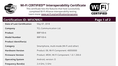 Смартфон BlackBerry Key2 получил сертификаты Wi-Fi и Bluetooth