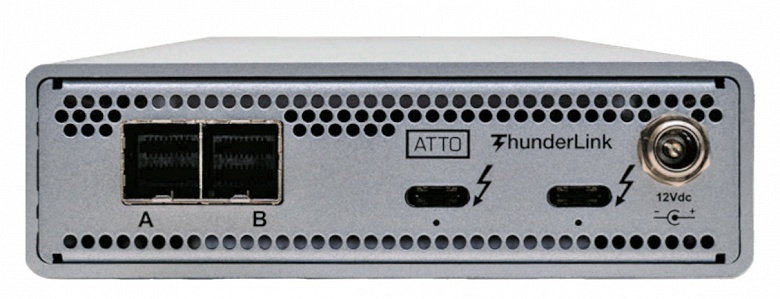 ATTO ThunderLink SH 3128 позволяет подключить к порту Thunderbolt 3 устройства с интерфейсом SAS или SATA 