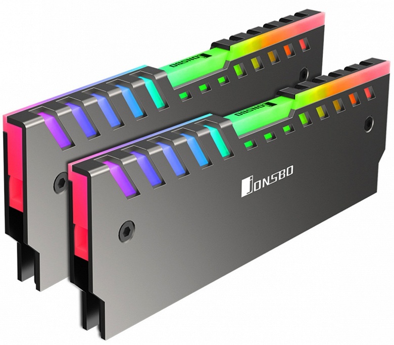 Радиатор Jonsbo NC-2 предназначен для модулей памяти и украшен полноцветной подсветкой