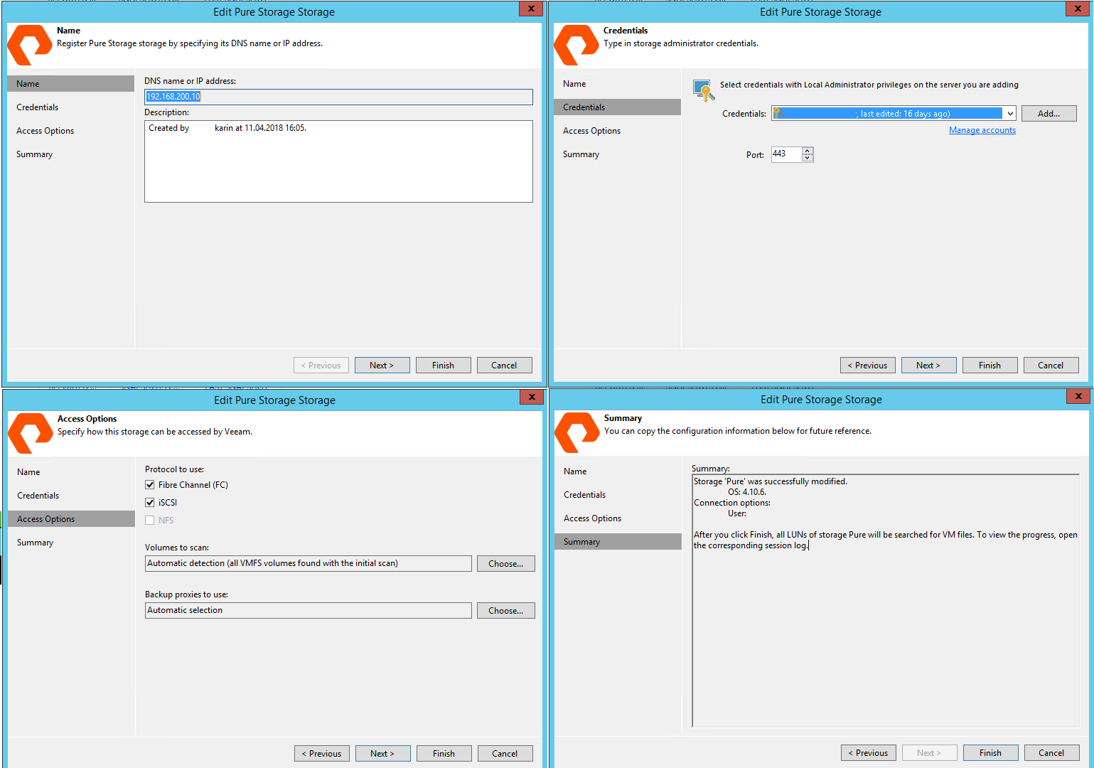 Интеграция Veeam Backup & Replication и PureStorage - 13