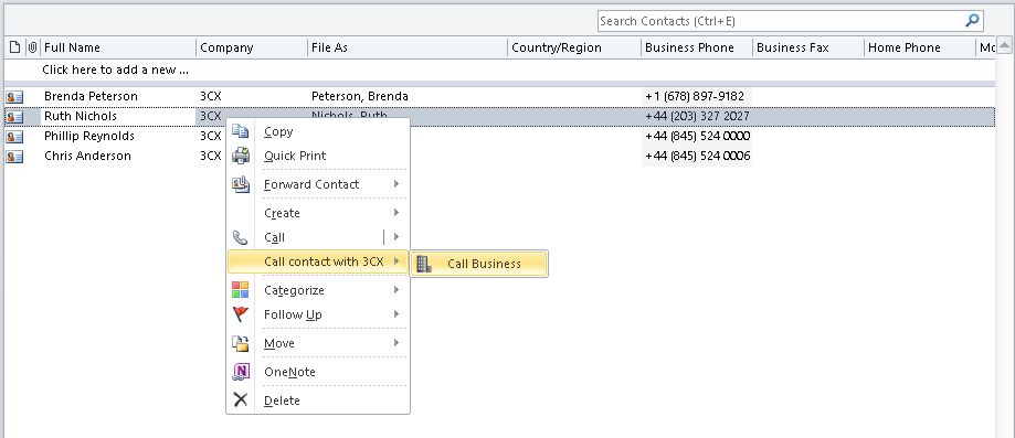 CRM-интеграция с Outlook в бесплатной версии 3CX - 8