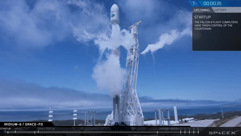 Ракета SpaceX Falcon 9 вывела на орбиту семь спутников