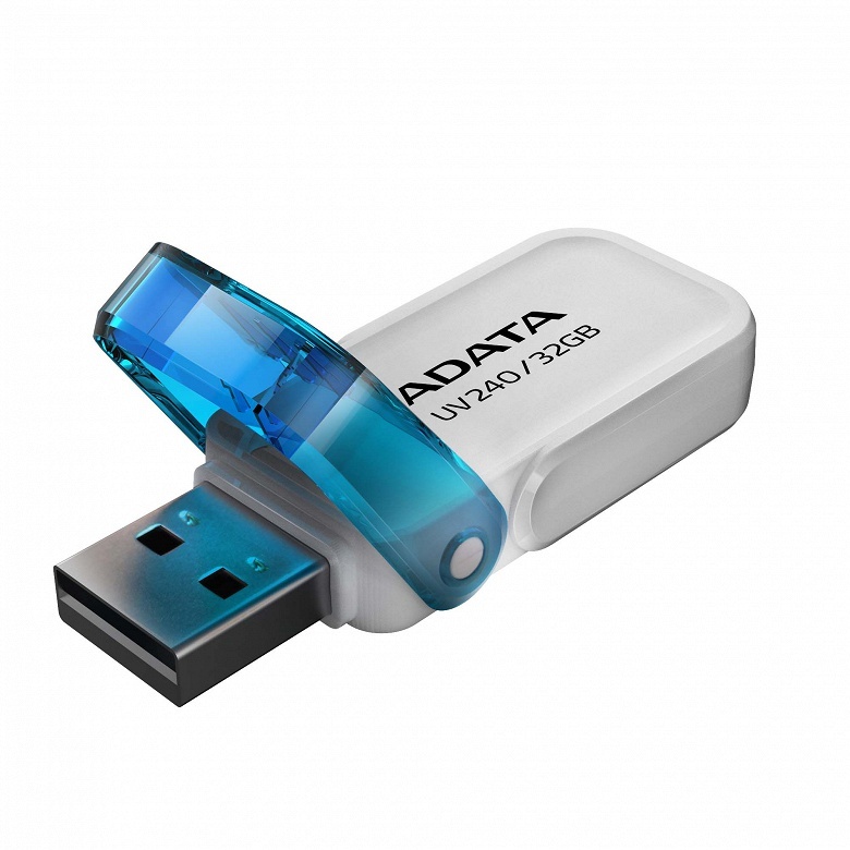 Флэш-накопитель Adata UV240 оснащен интерфейсом USB 2.0 