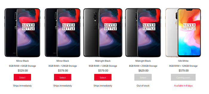 Спрос на смартфон OnePlus 6 оказался слишком высоким - 1 Спрос на смартфон OnePlus 6 оказался слишком высоким
