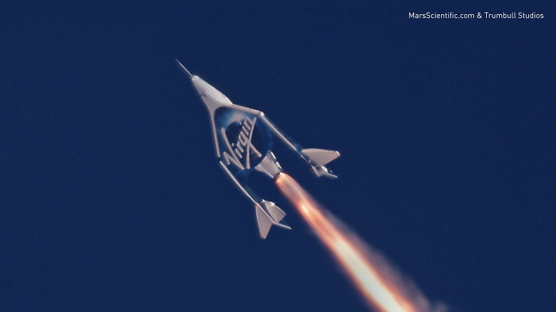 Видео дня: второй полет Virgin Galactic Unity с включенным двигателем