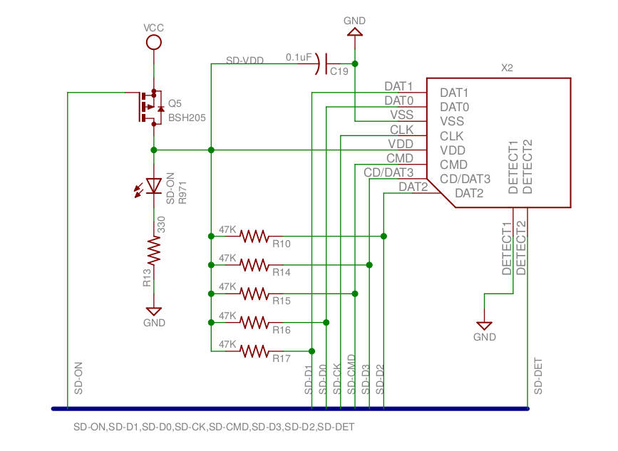 Контур карты micro-SD