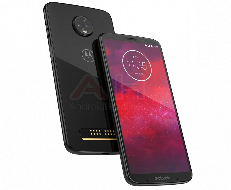 Опубликовано первое официальное изображения флагманского смартфона Moto Z3 