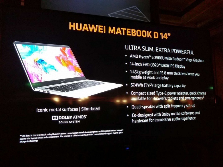 Ноутбук Huawei MateBook D на APU Ryzen оказался тоньше, легче и автономнее, чем с CPU Intel