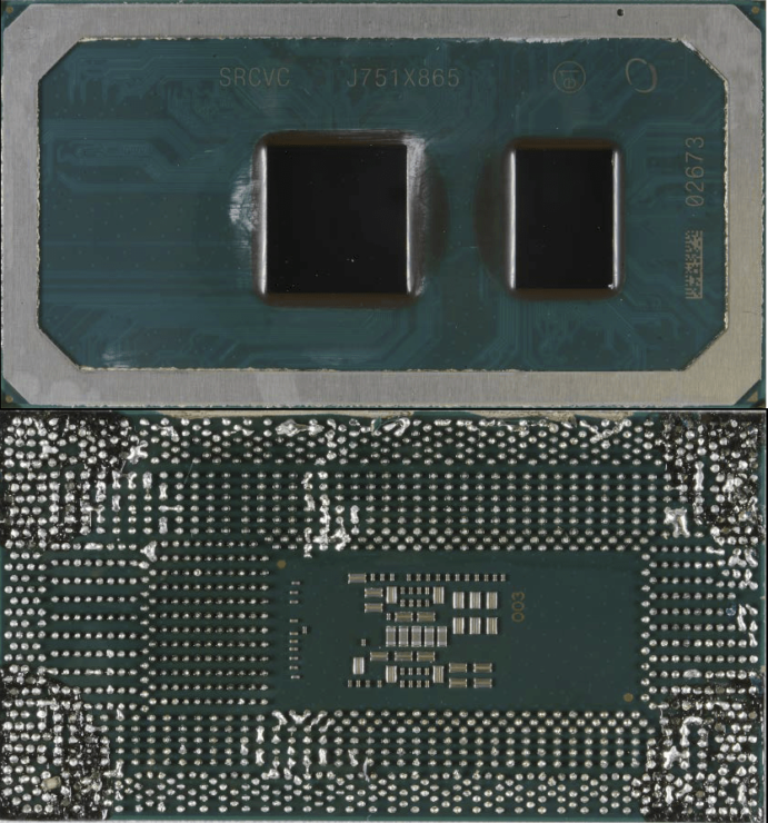 Фото дня: кристаллы 10-нанометрового процессора Intel Core i3-8121U