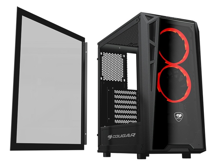 Корпус Cougar Turret оборудован двумя вентиляторами Vortex LED