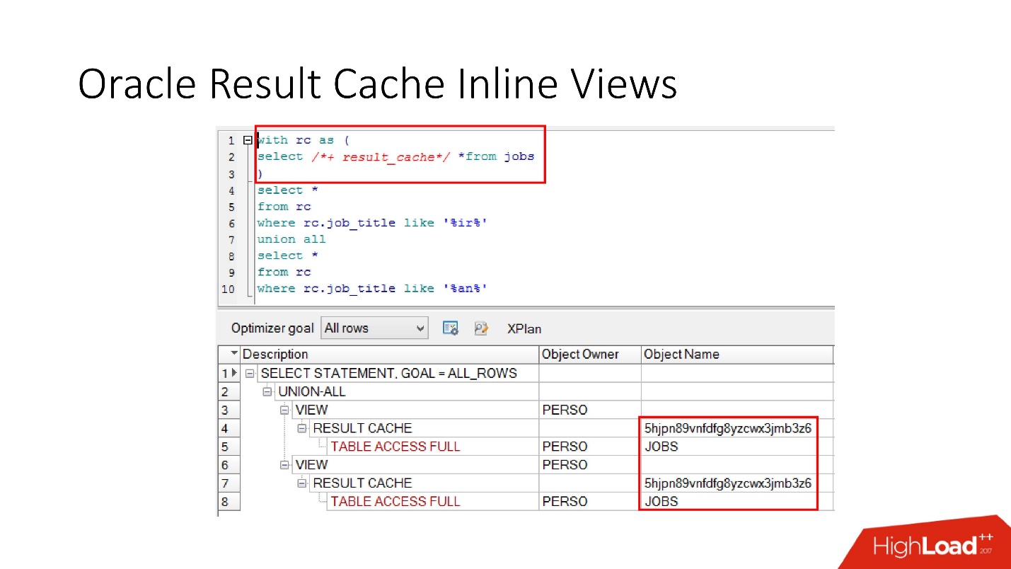 100500 способов кэширования в Oracle Database - 12