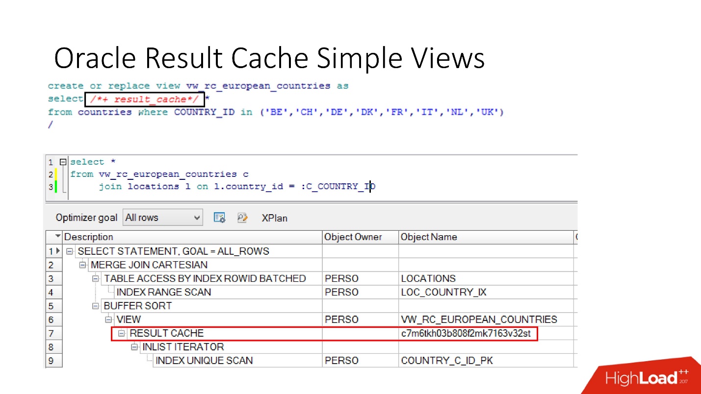 100500 способов кэширования в Oracle Database - 14