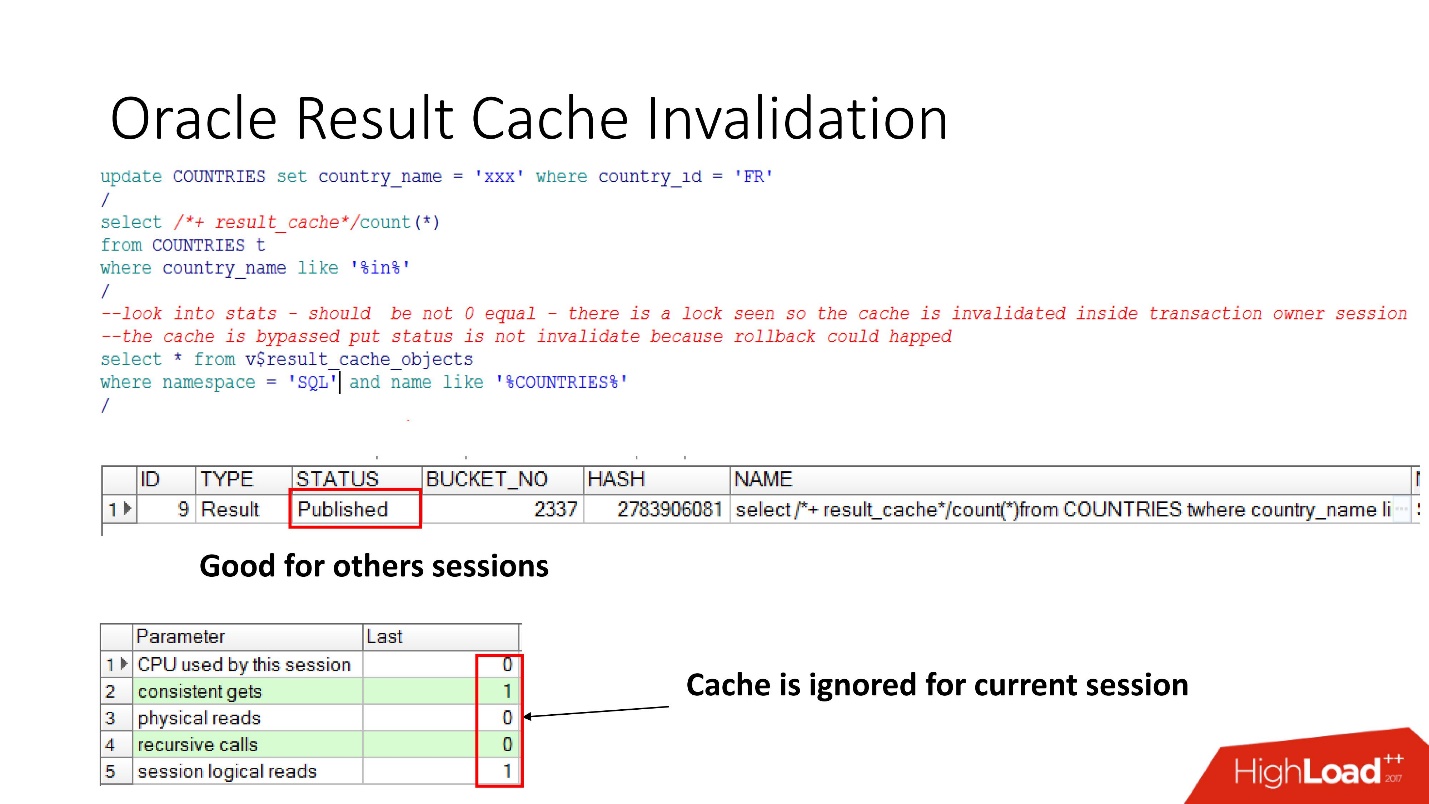 100500 способов кэширования в Oracle Database - 15