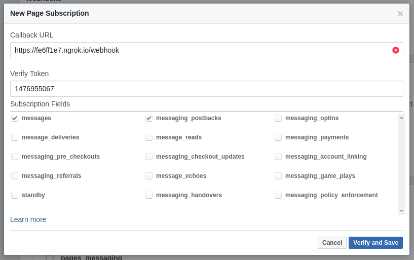 Разработка чат-бота для Facebook Messenger на node.js - 2