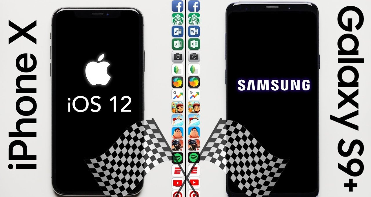 iPhone X на iOS 12 против Samsung Galaxy S9+: тест на скорость
