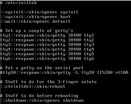 Содержимое /etc/inittab