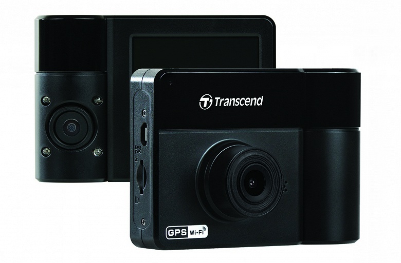 Видеорегистратор Transcend DrivePro 550 оснащен двумя камерами