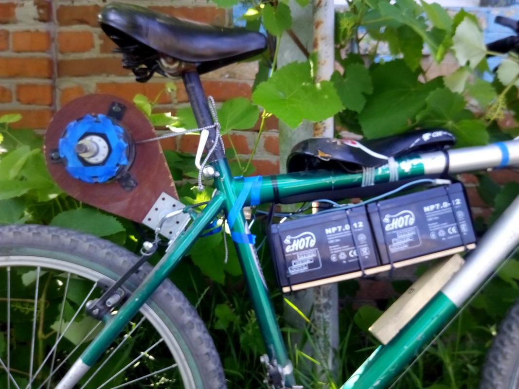 Коллекторный двигатель + Digispark=электровелосипед за 50$ - 3 Пластиковы стяжки - рулят!