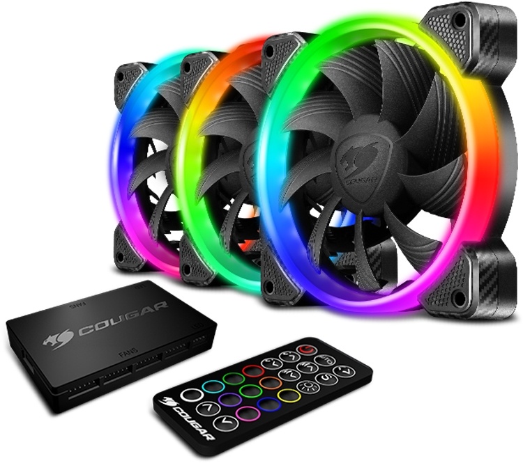 Комплект Cougar Vortex RGB HPB 120 позволит организовать эффектную систему охлаждения