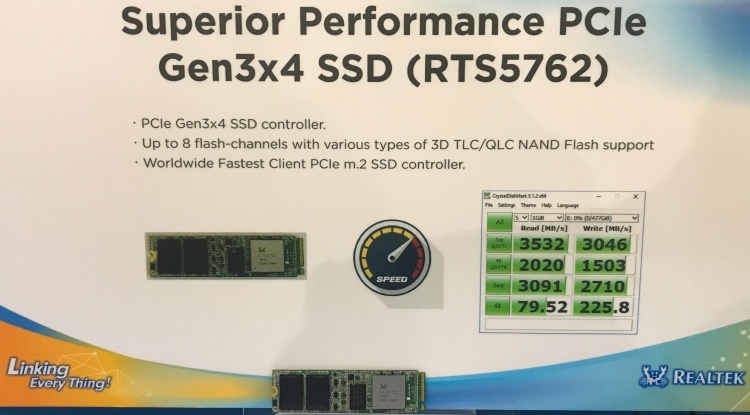 Realtek нацеливается на рынок высокопроизводительных SSD