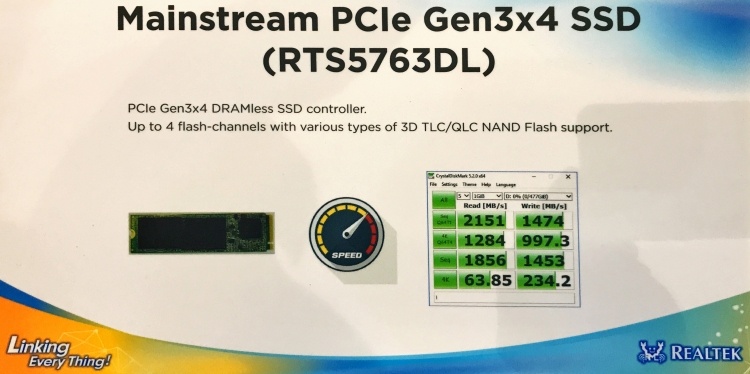 Realtek нацеливается на рынок высокопроизводительных SSD