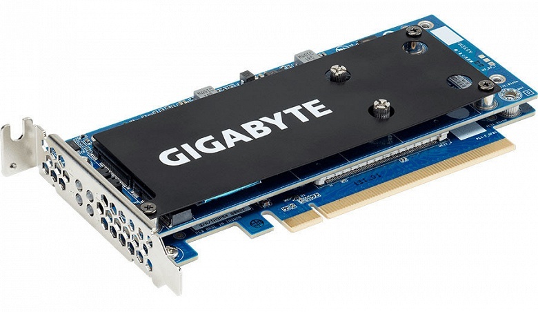 Платы расширения Gigabyte CMT4034 и CMT4032 позволяют подключить накопители M.2 к слоту PCIe