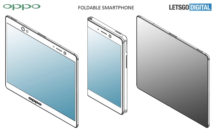 Oppo предложила различные варианты дизайна гибкого смартфона