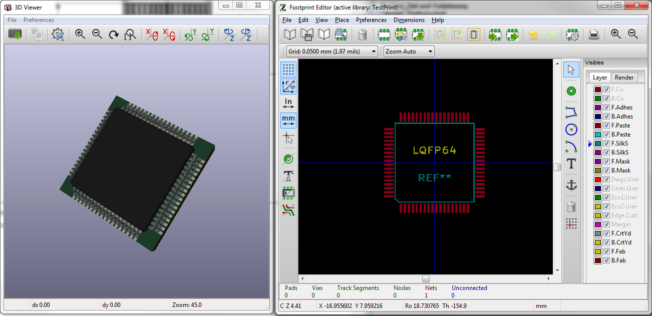 Blender: 3D-модель микросхемы для подключения в библиотеке KiCad - 31