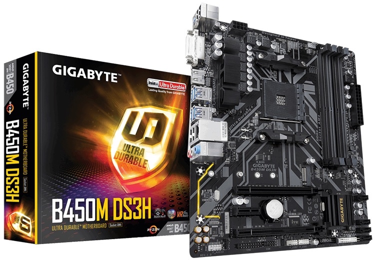 Gigabyte обнародовала характеристики матплаты B450M DS3H