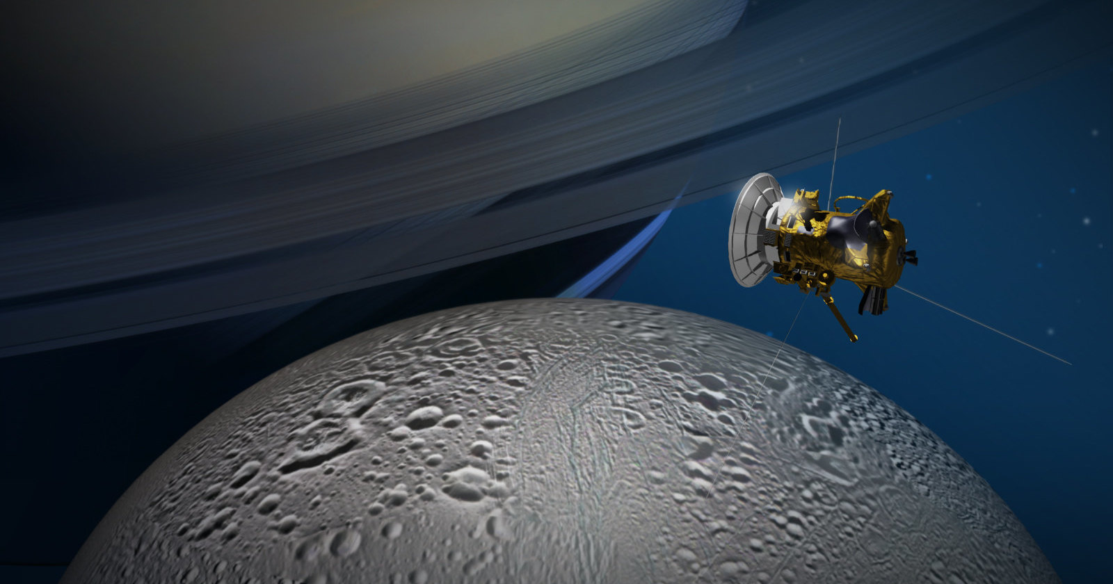 «Кассини» записал «разговор» Сатурна с его спутником