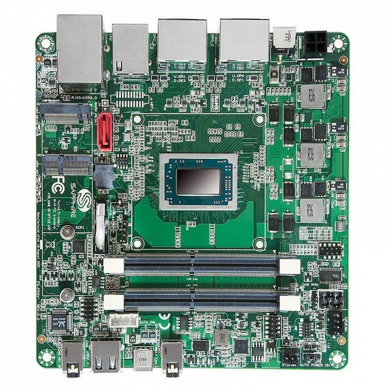 На миниатюрной системной плате Sapphire FS-FP5V установлена SoC AMD Ryzen Embedded V1000