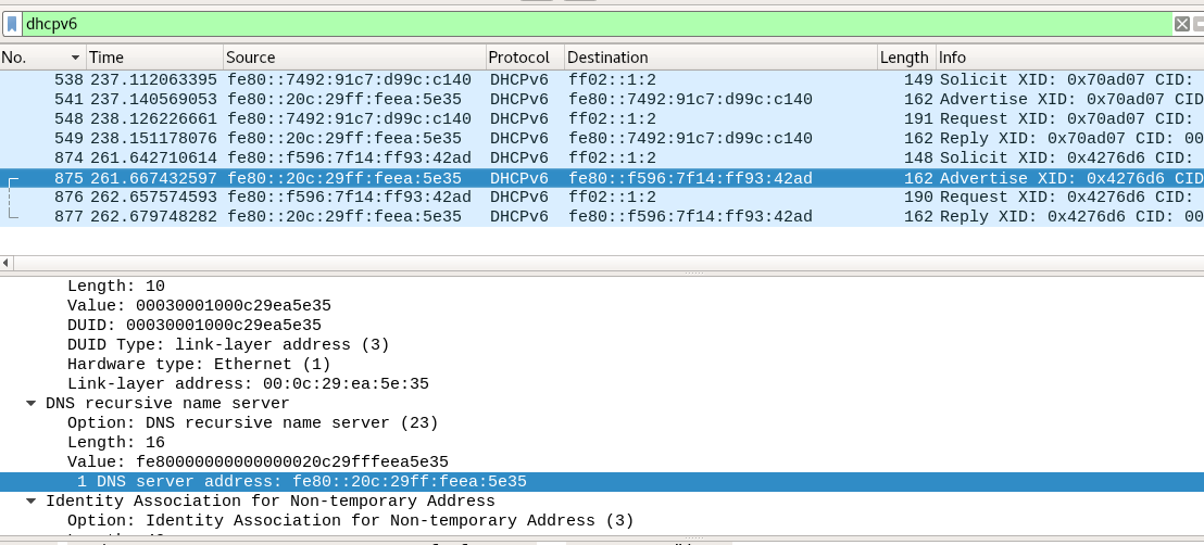 Запрос адресной информации, отправляемый на мультикаст-адрес всех DHCP-серверов ff02::1:2