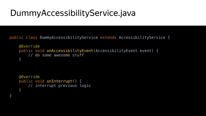 Android accessibility — волк в овечьей шкуре? Лекция Яндекса - 10