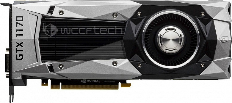 Согласно утечке, видеокарта GeForce GTX 1170 превзойдёт по производительности GTX 1080 Ti