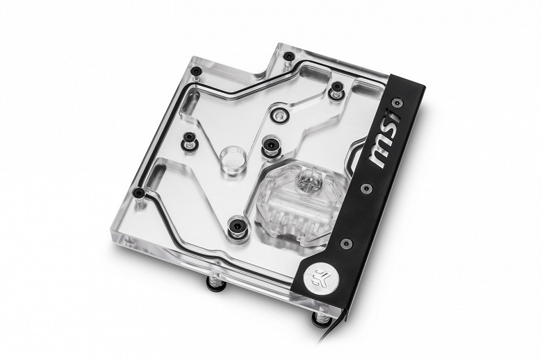 Подсветка водоблока EK Water Blocks EK-FB MSI X470 Pro Carbon RGB Monoblock совместима с системой управления MSI Mystic Light