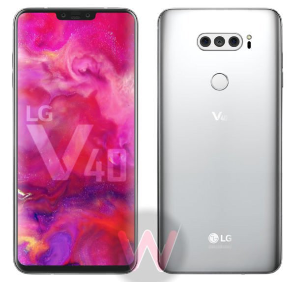 LG V40 ThinQ предложит сдвоенную фронтальную и строенную основную камеры