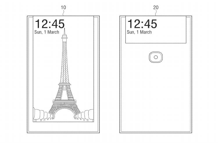 В Samsung придумали селфи-смартфон с дисплеем на обратной стороне