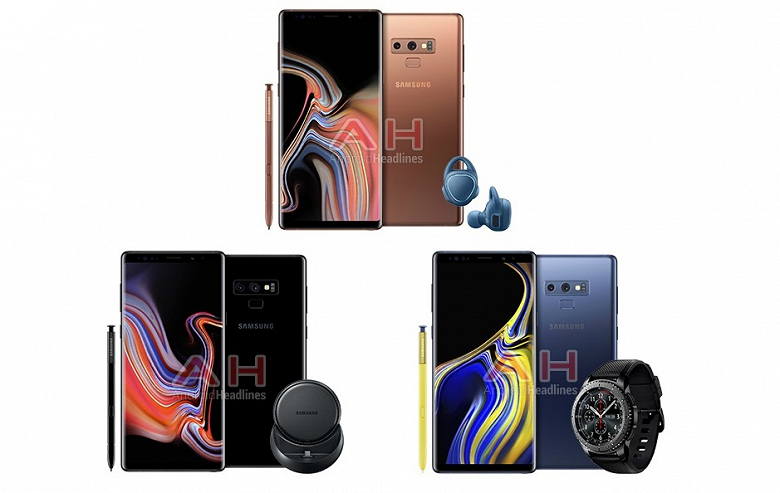 Покупатели Samsung Galaxy Note9 могут получить гарнитуру Gear IconX, часы Gear S3 или беспроводную зарядку